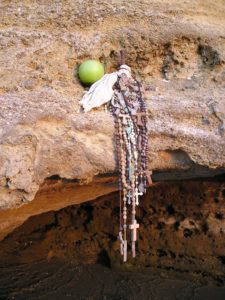 Mela verde su roccia